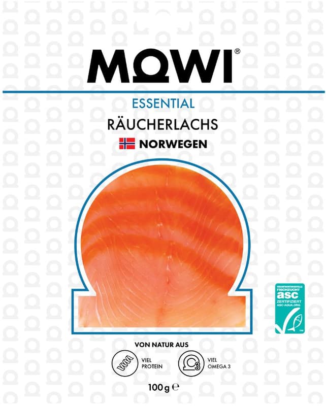 MOWI Essential smoked salmon 100g