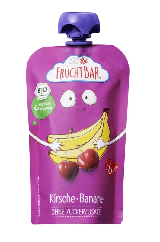 FruchtBar BIO Fruchtpüree Kirsche, Banane