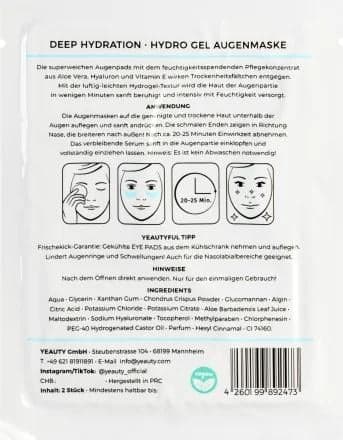 YEAUTY Eye Pad Mask Deep Hydration