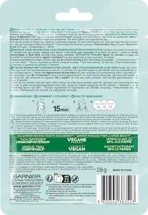 GARNIER SKINACTIVE HYDRA BOMB sheet mask ALOE VERA