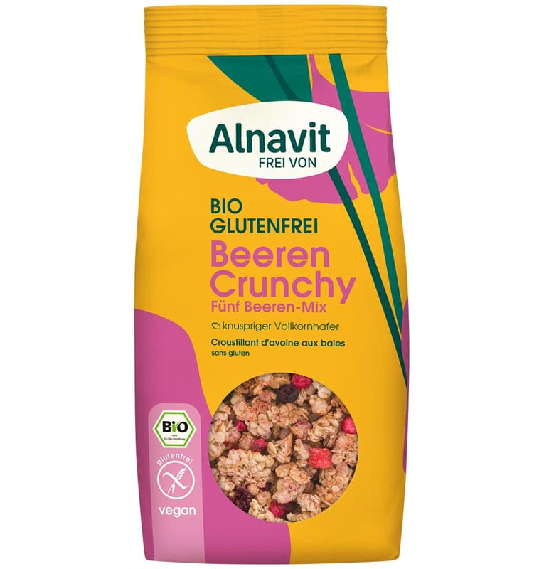 Alnavit ORGANIC baked oat wholegrain muesli gluten-free with freeze-dried berries