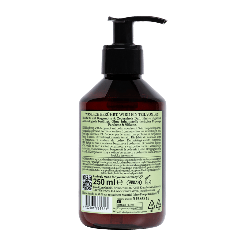 Jean&Len Hand Soap Bergamot/Cedarwood