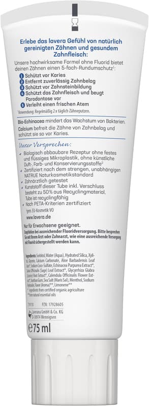  lavera Toothpaste Complete Care Fluoride Free