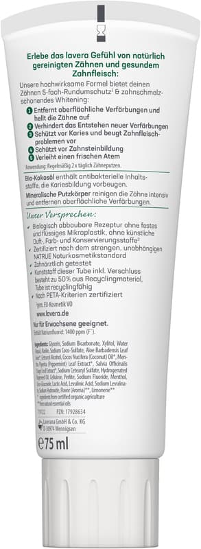 lavera Zahncreme Sensitive Whitening