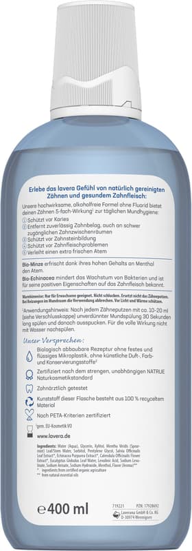 lavera Mouthwash Complete Care Fluoride Free