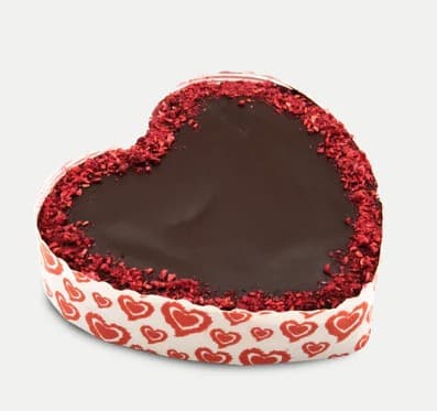 echt jetzt BIO Brownie Herz glutenfrei mit Himbeeren, vegan