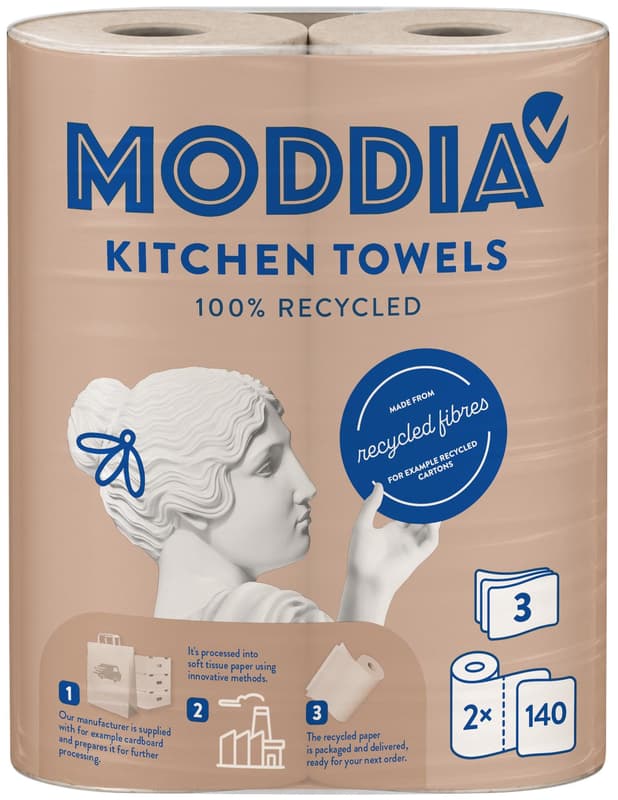 Moddia Recycling Küchenrollen 3-lagig