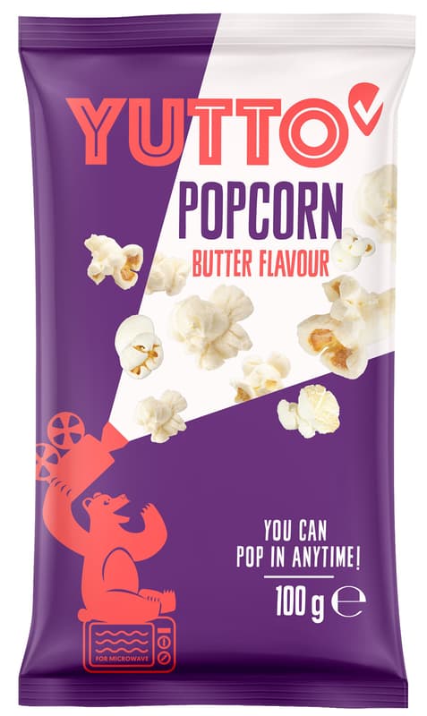 Yutto Mikrowellen-Popcorn mit Butter Geschmack