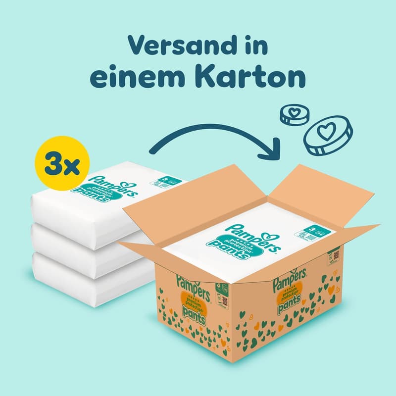 Pampers Premium Protection Pants Size 3, Monthly Box, 6-10 kg
