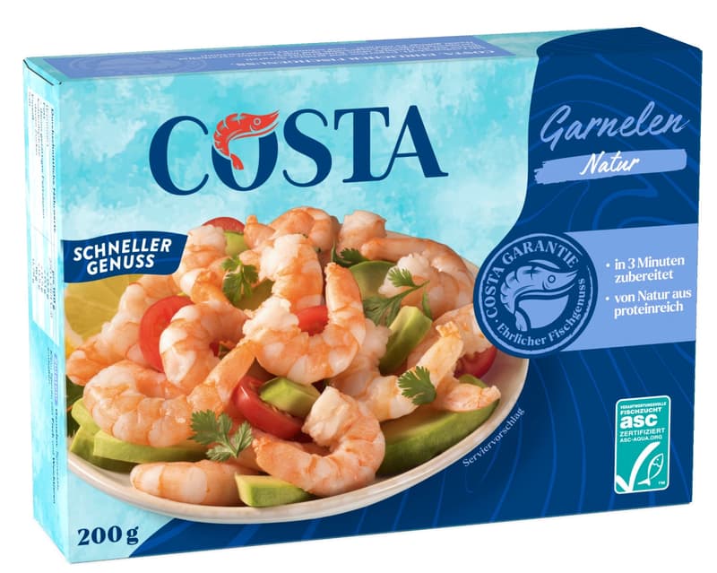 Costa ASC Garnelen blanchiert
