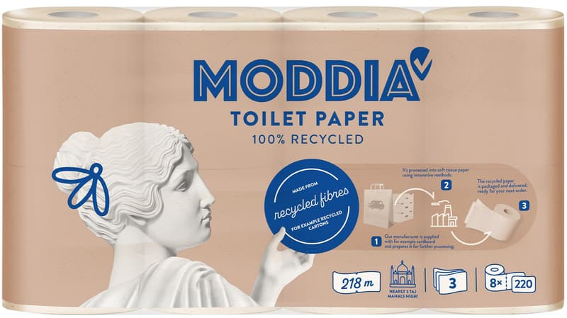 Moddia Toilettenpapier 3-lagig 220 Blatt