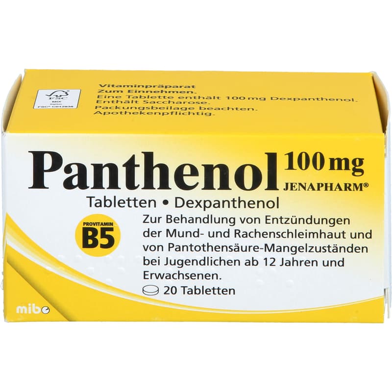 PANTHENOL 100 mg Jenapharm tablets