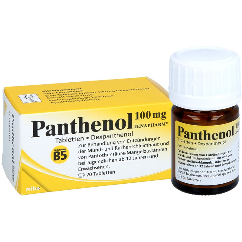 PANTHENOL 100 mg Jenapharm tablets