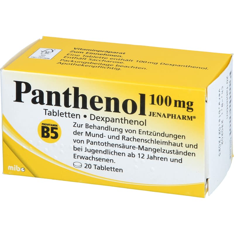 PANTHENOL 100 mg Jenapharm tablets