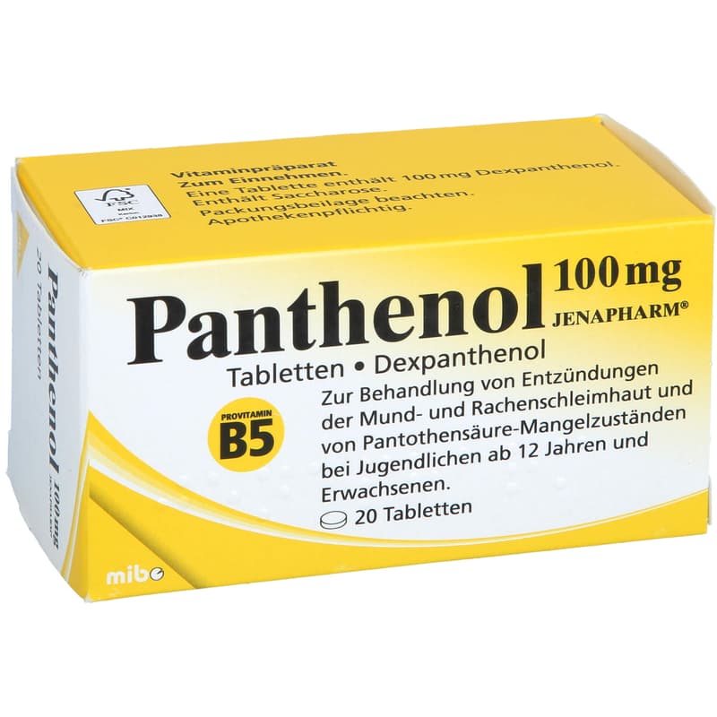 PANTHENOL 100 mg Jenapharm tablets