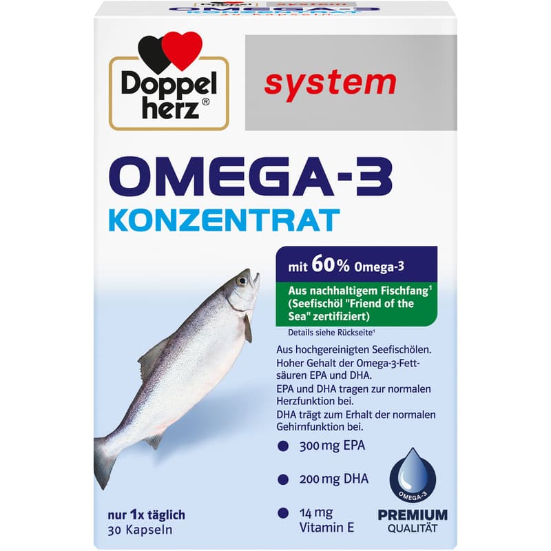 DOPPELHERZ Omega-3 Concentrate System Capsules