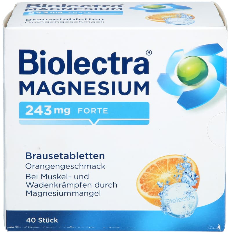 BIOLECTRA Magnesium 243 mg forte Orange Brausetab.