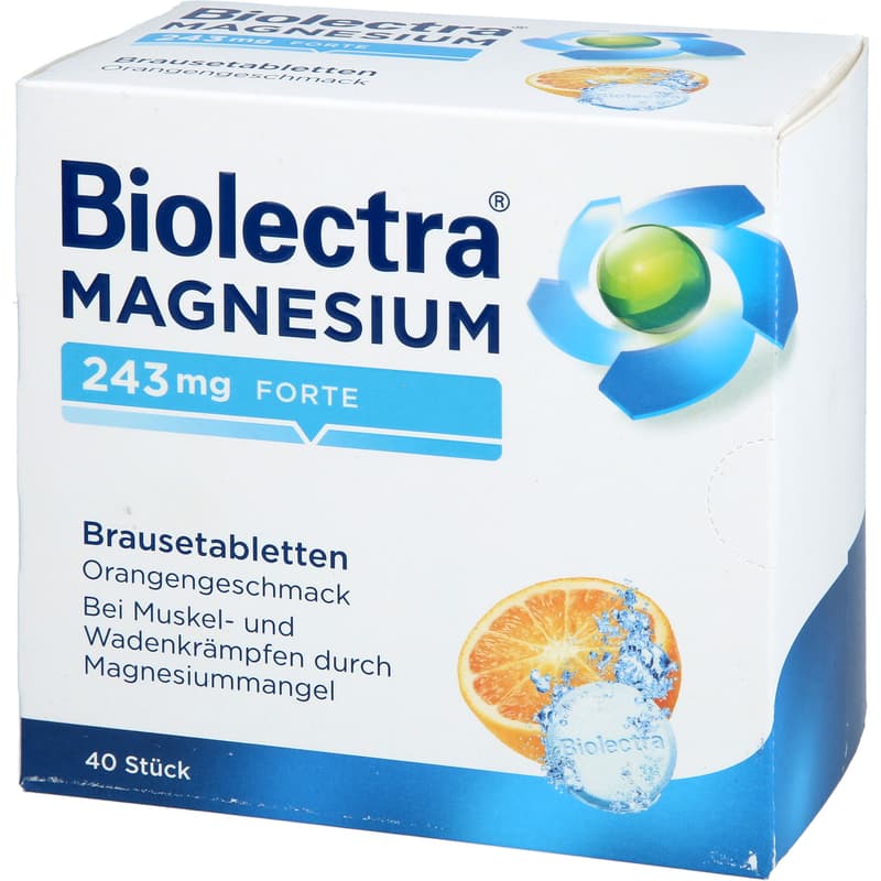 BIOLECTRA Magnesium 243 mg forte Orange Brausetab.