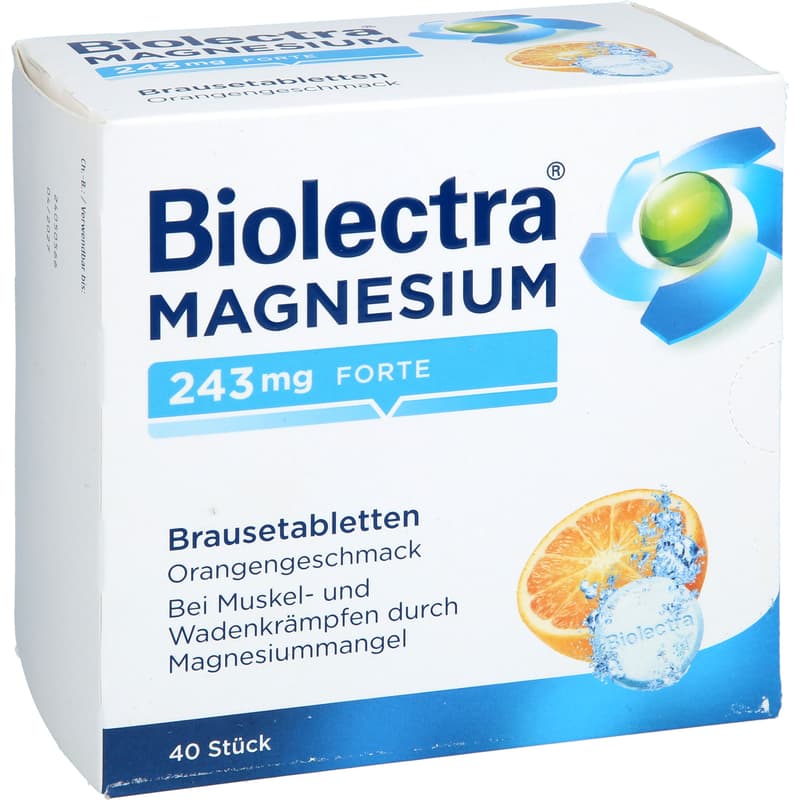 BIOLECTRA Magnesium 243 mg forte Orange Brausetab.
