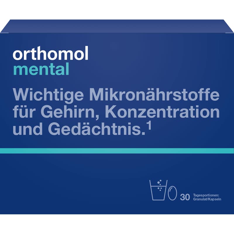 ORTHOMOL mental granules/capsules 30 day combi pack.