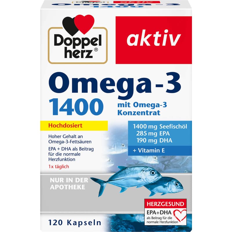 DOPPELHERZ Omega-3 1,400 Capsules