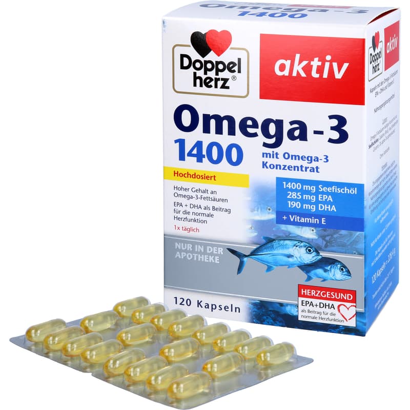 DOPPELHERZ Omega-3 1,400 Capsules