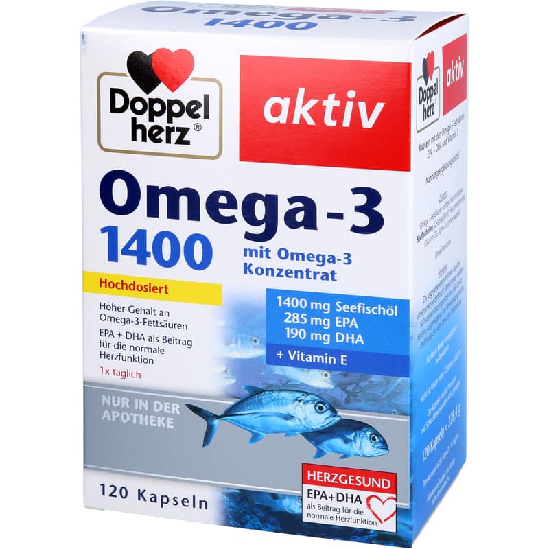 DOPPELHERZ Omega-3 1,400 Capsules