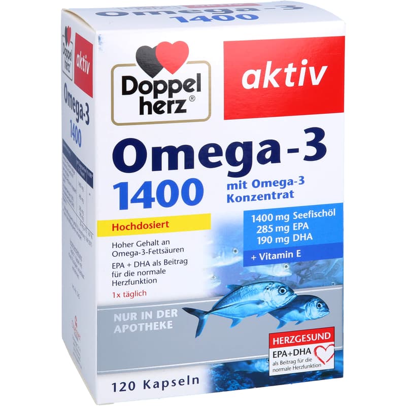 DOPPELHERZ Omega-3 1,400 Capsules