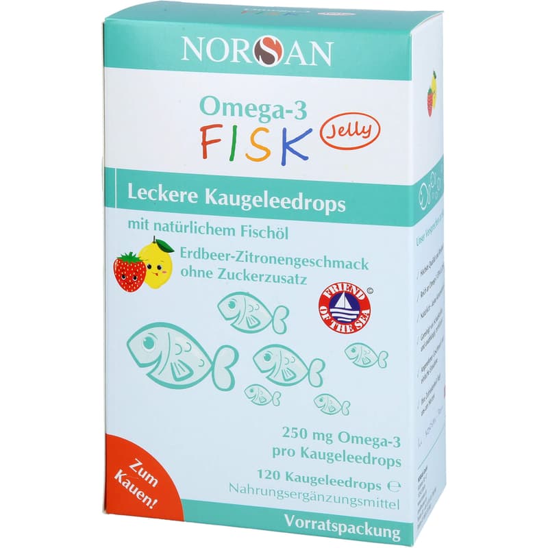 NORSAN Omega-3 FISK Jelly f.Kinder Drag.Vorratspa.