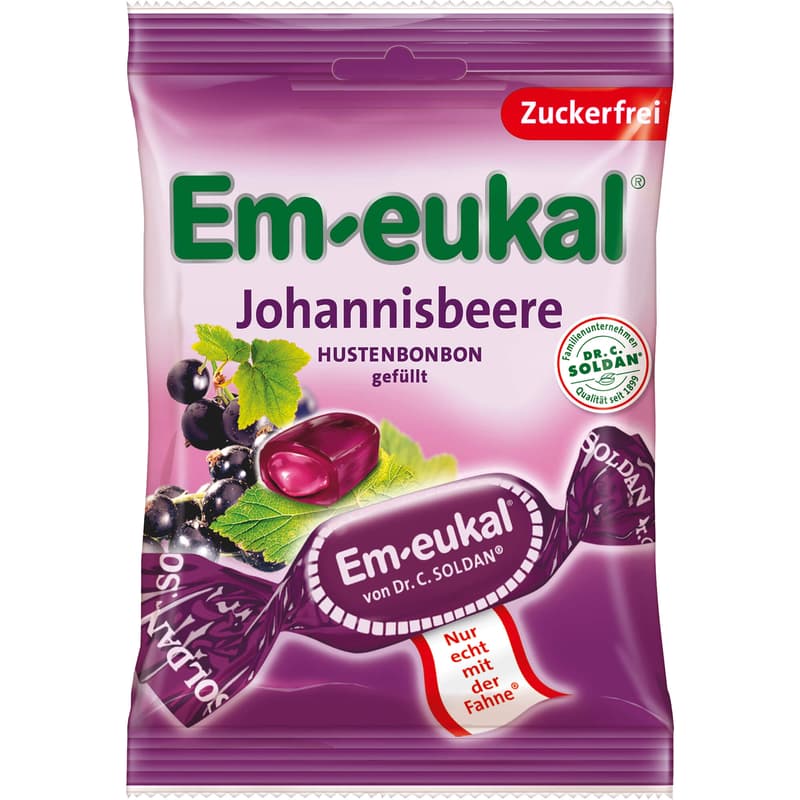 EM-EUKAL Candies Currant filled sugar-free