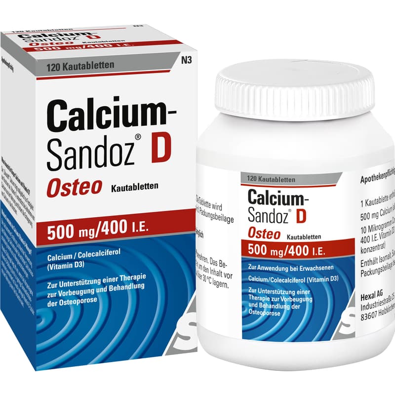 CALCIUM SANDOZ D Osteo 500 mg/400 I.E. Kautabl.