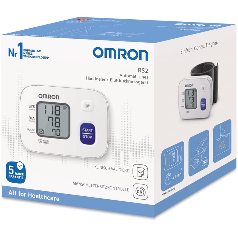 OMRON RS2 Handgelenk Blutdruckmessgerät HEM-6161-D