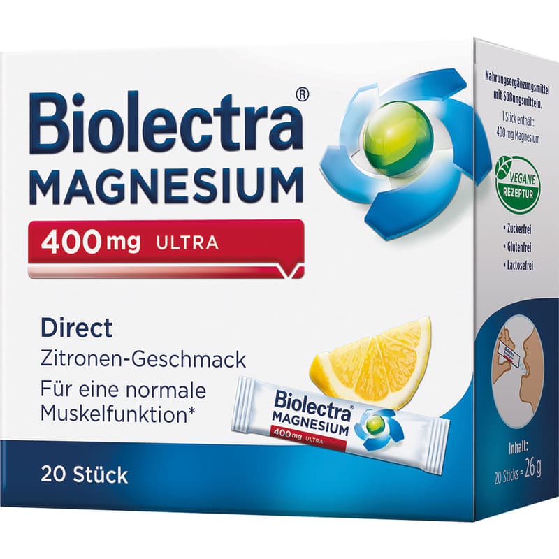 BIOLECTRA Magnesium 400 mg ultra Direct Zitrone