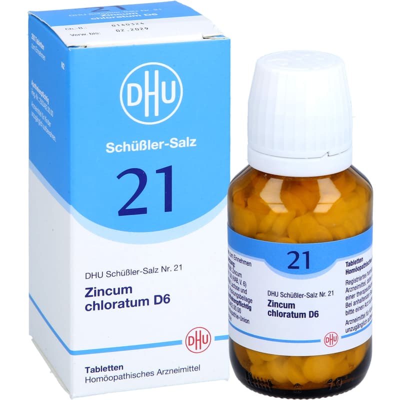 BIOCHEMIE DHU 21 Zincum chloratum D 6 tablets