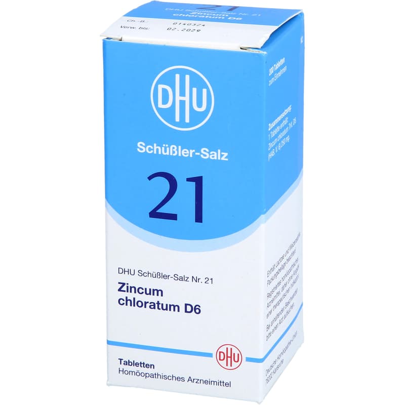 BIOCHEMIE DHU 21 Zincum chloratum D 6 tablets