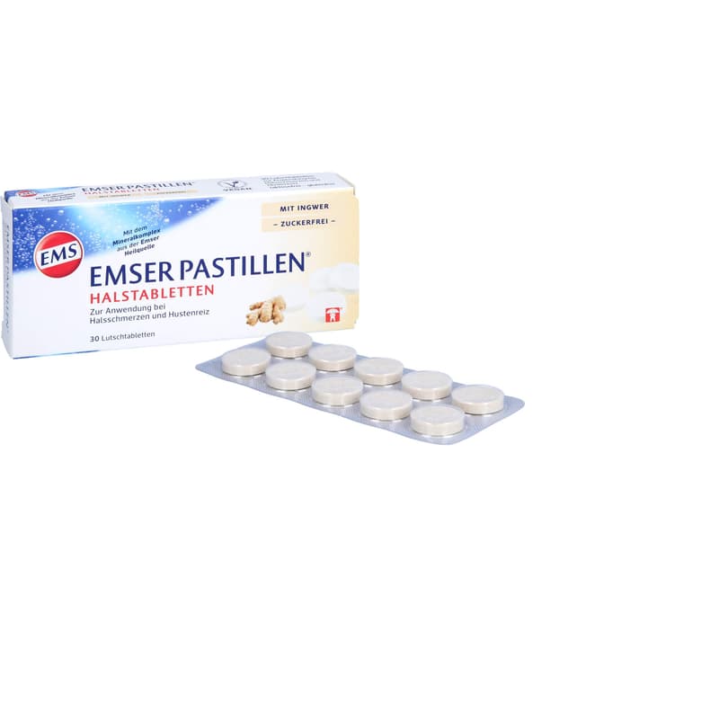 EMSER Pastillen Halstabletten m.Ingwer zuckerfrei