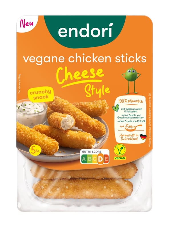 vegane chicken sticks cheese style