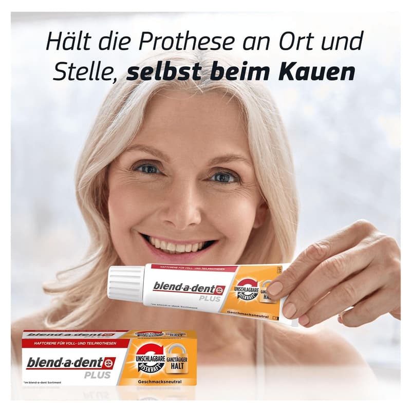 Blend-a-dent Plus Unbeatable Bite Strength Adhesive Cream, Tasteless