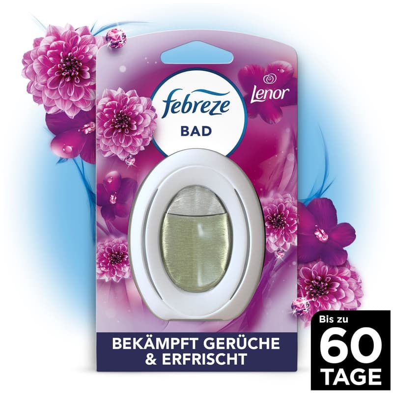 Febreze Amethyst Blütentraum Bad Lufterfrischer, Kontinuierliche Geruchsbekämpfung und -verhinderung