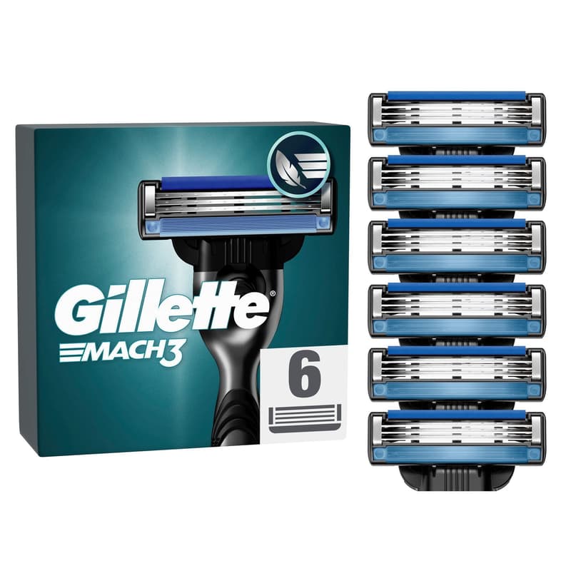 Gillette Mach3 Standard Razor Replacement Blades for Men