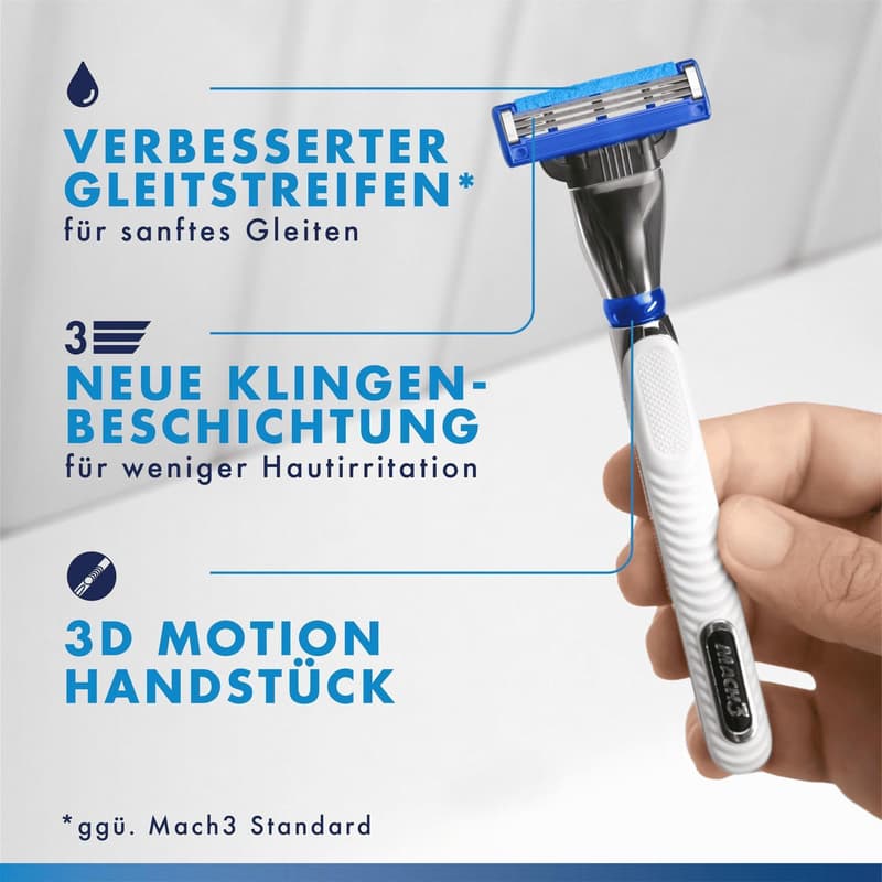 Gillette Mach3 Standard Razor Replacement Blades for Men