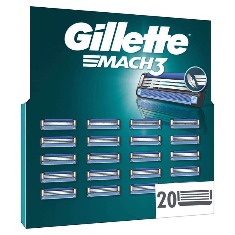 Gillette Mach3 Standard Rasierer Ersatzklingen für Männer