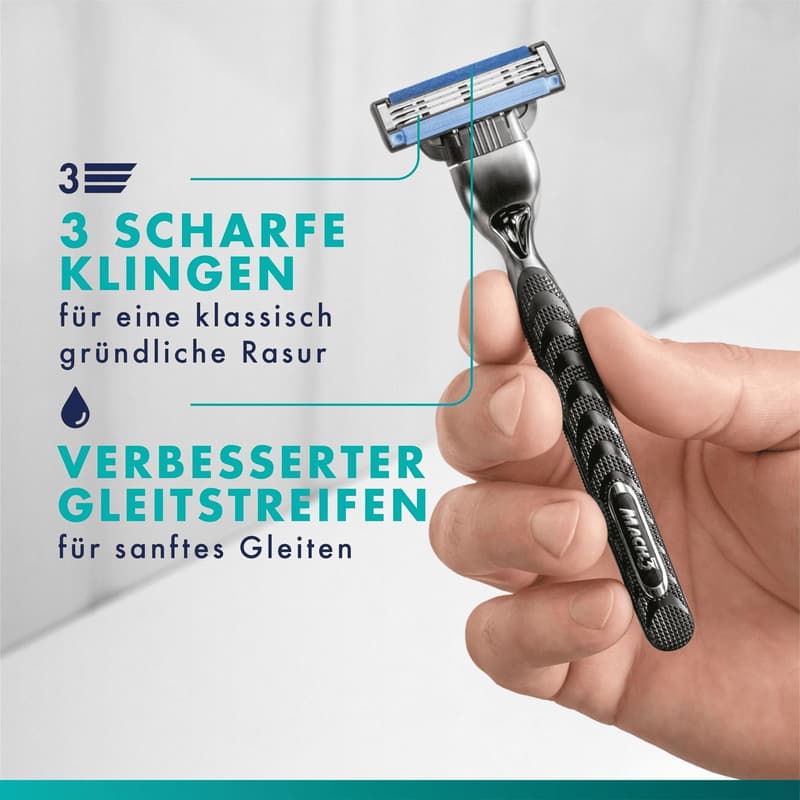 Gillette Mach3 Standard Rasierer Ersatzklingen für Männer