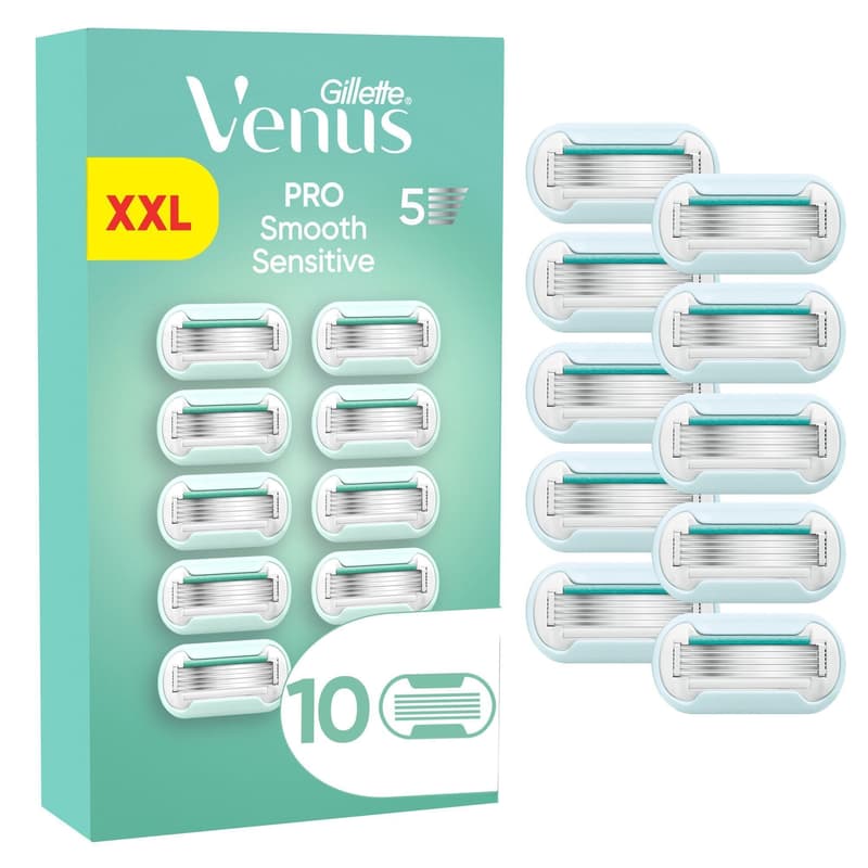 Gillette Venus Pro Smooth Sensitive razor blades for sensitive skin, replacement blades
