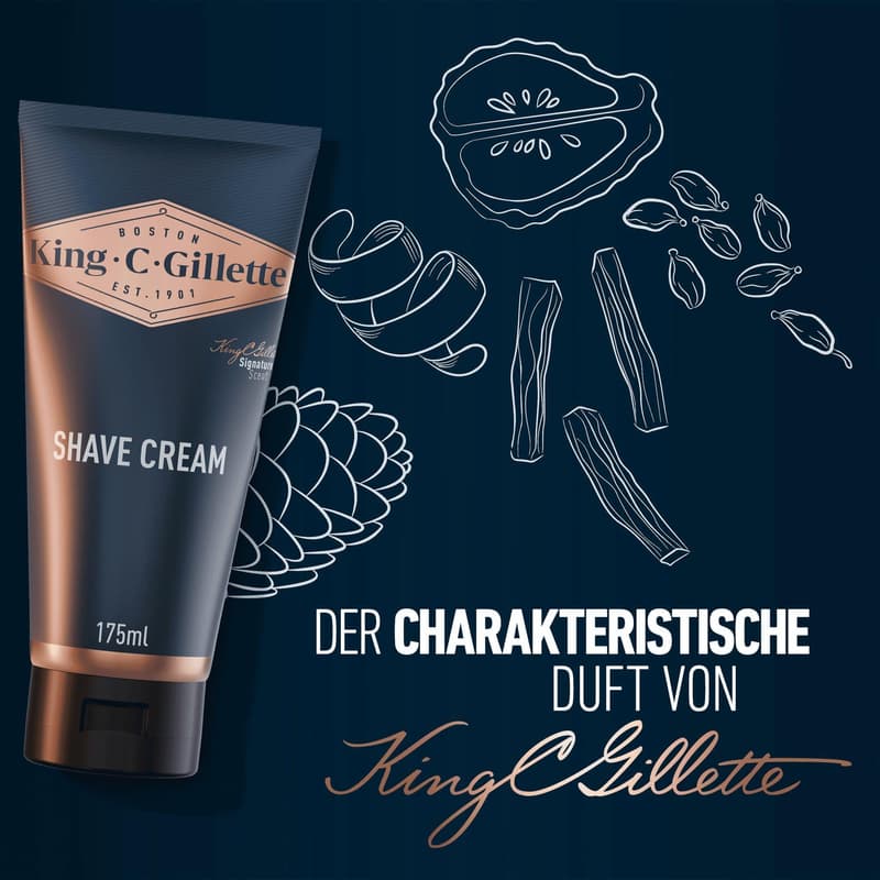 King C. Gillette Shaving Cream for Men