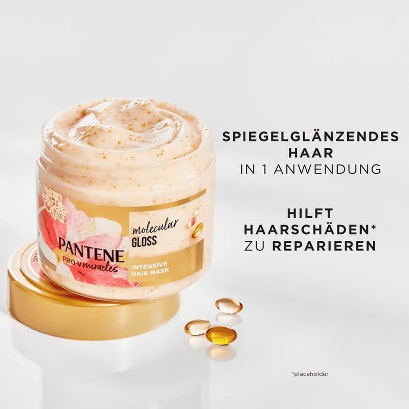 Pantene Molecular Colour Gloss Hair Mask with Biotin for Colored, Damaged Hair