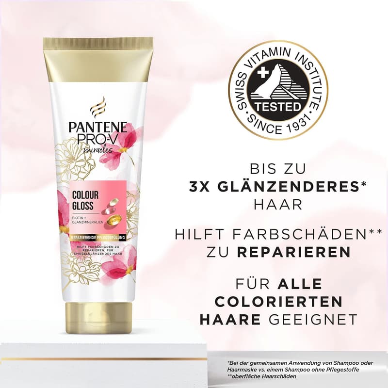 Pantene Pro-V Miracles Colour Gloss Pflegespülung mit Biotin für Gefärbtes Haar
