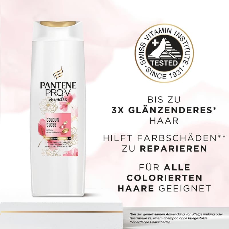 Pantene Pro-V Miracles Colour Gloss Shampoo with Biotin, for coloured hair