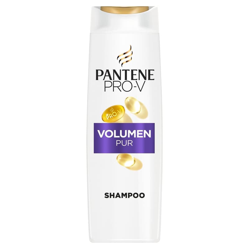 Pantene Pro-V Pure Volume Shampoo for fine, flat hair. Gently cleanses. Protects hair bonds. Silicone-free. Active Nutri-Plex
