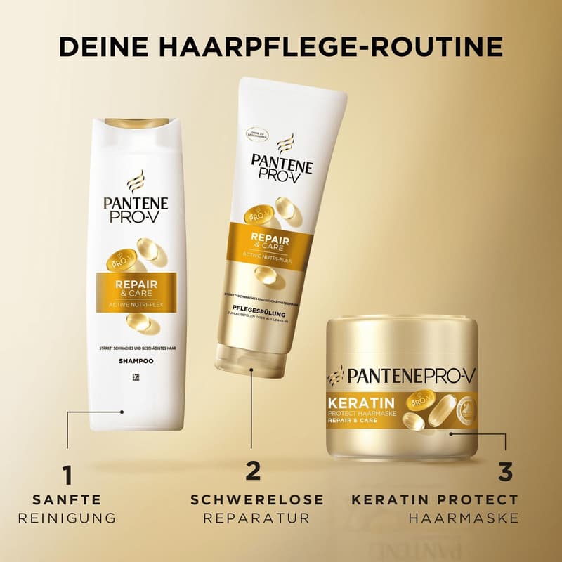 Pantene Pro-V Repair & Care Shampoo für Schwaches, Trockenes, Geschädigtes Haar